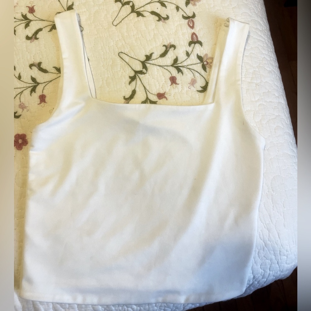 tight white crop top